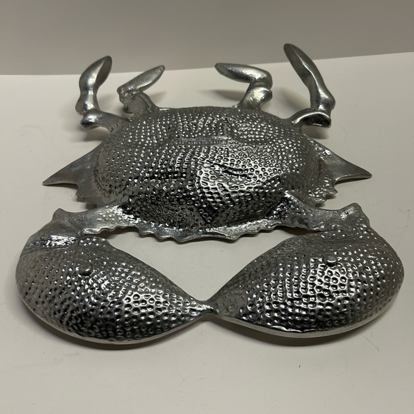 Wilton Armetale Sea Life Coastal Crab Chip/Dip Crab/ Shrimp  Metal Serving Tray - Picture 5 of 15